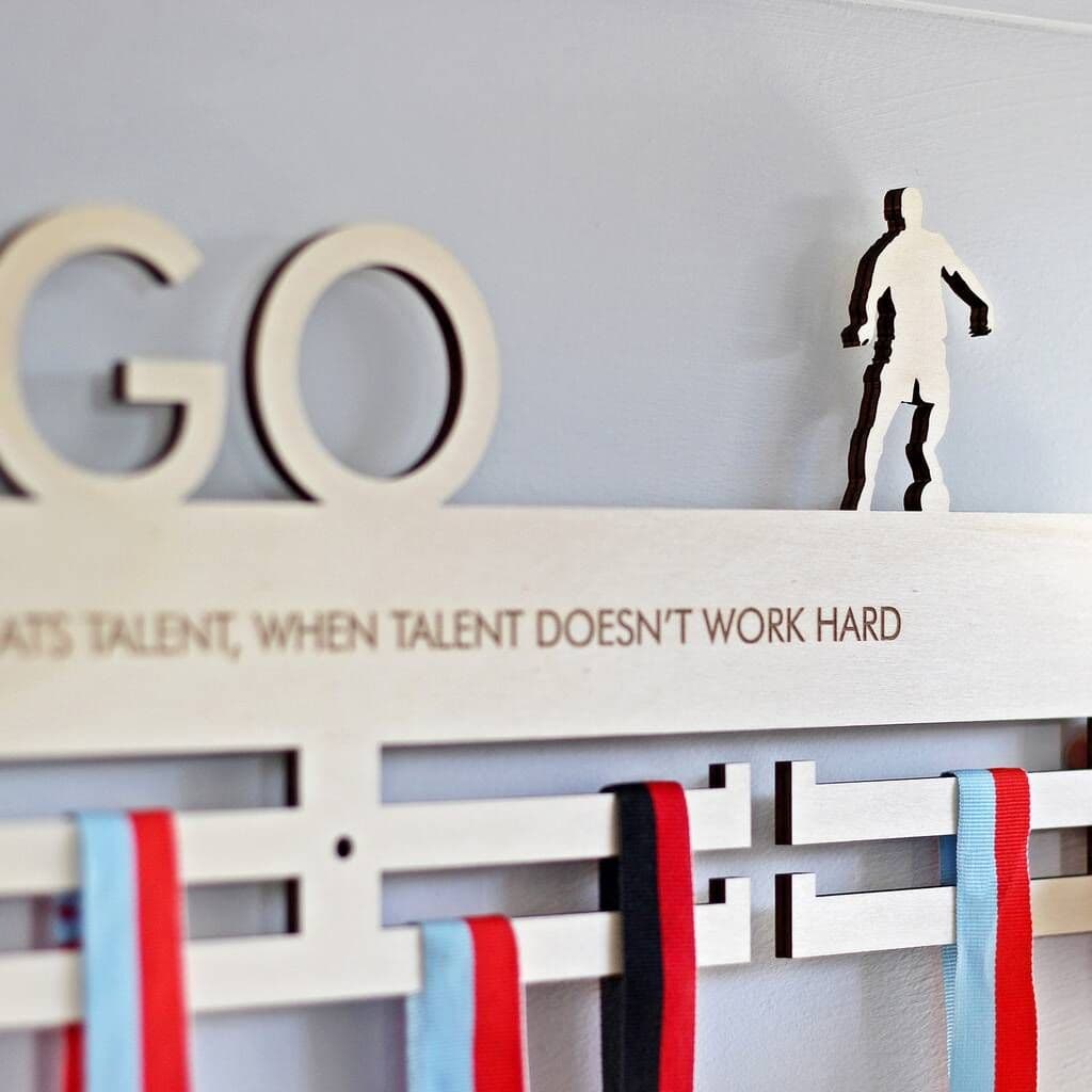 Football Personalised Medal Hanger - view 4