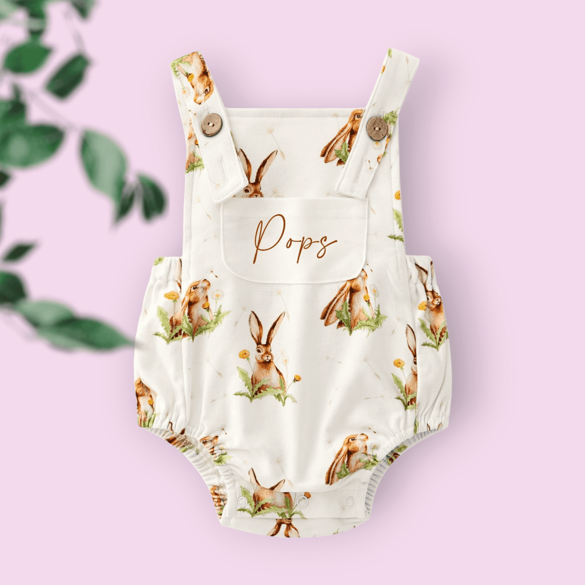 Hare and Dandelion Baby Dungaree Romper - view 5