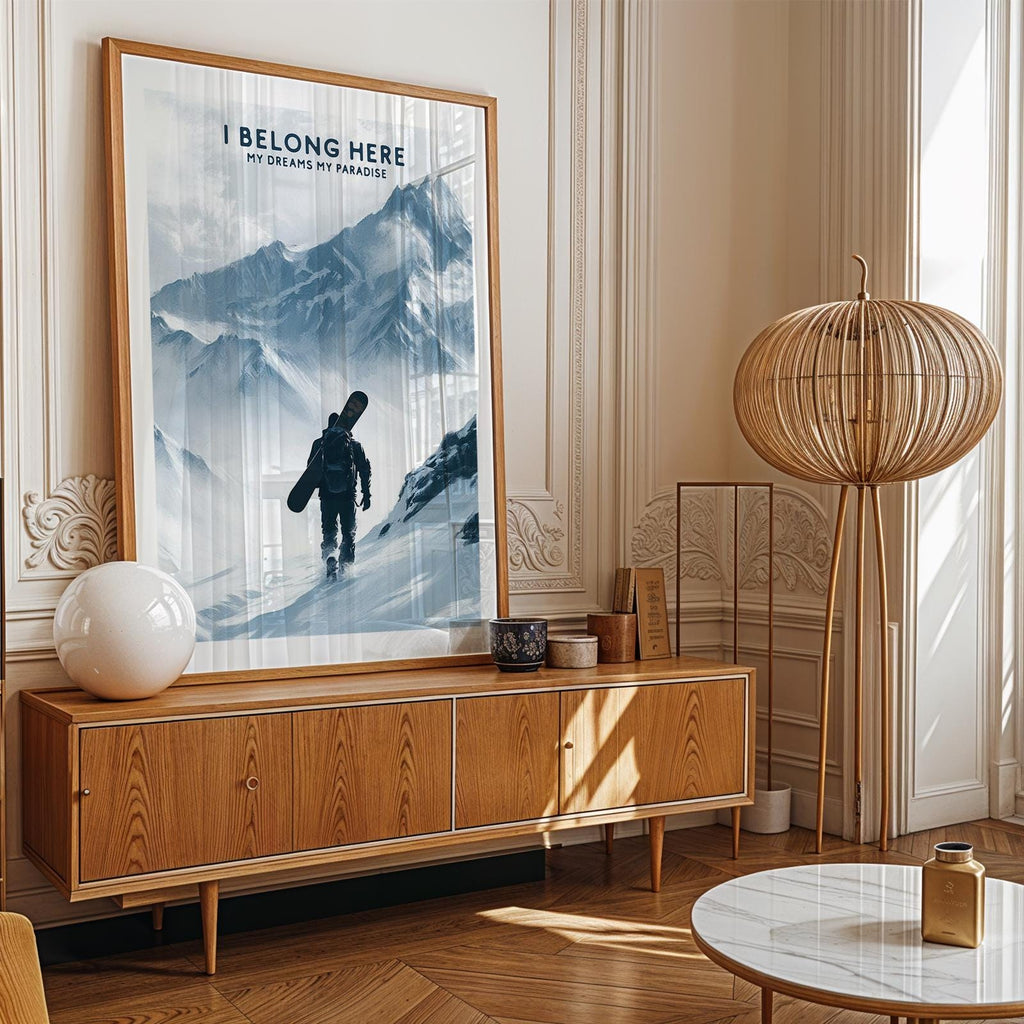 Snowboarder Silhouette Print