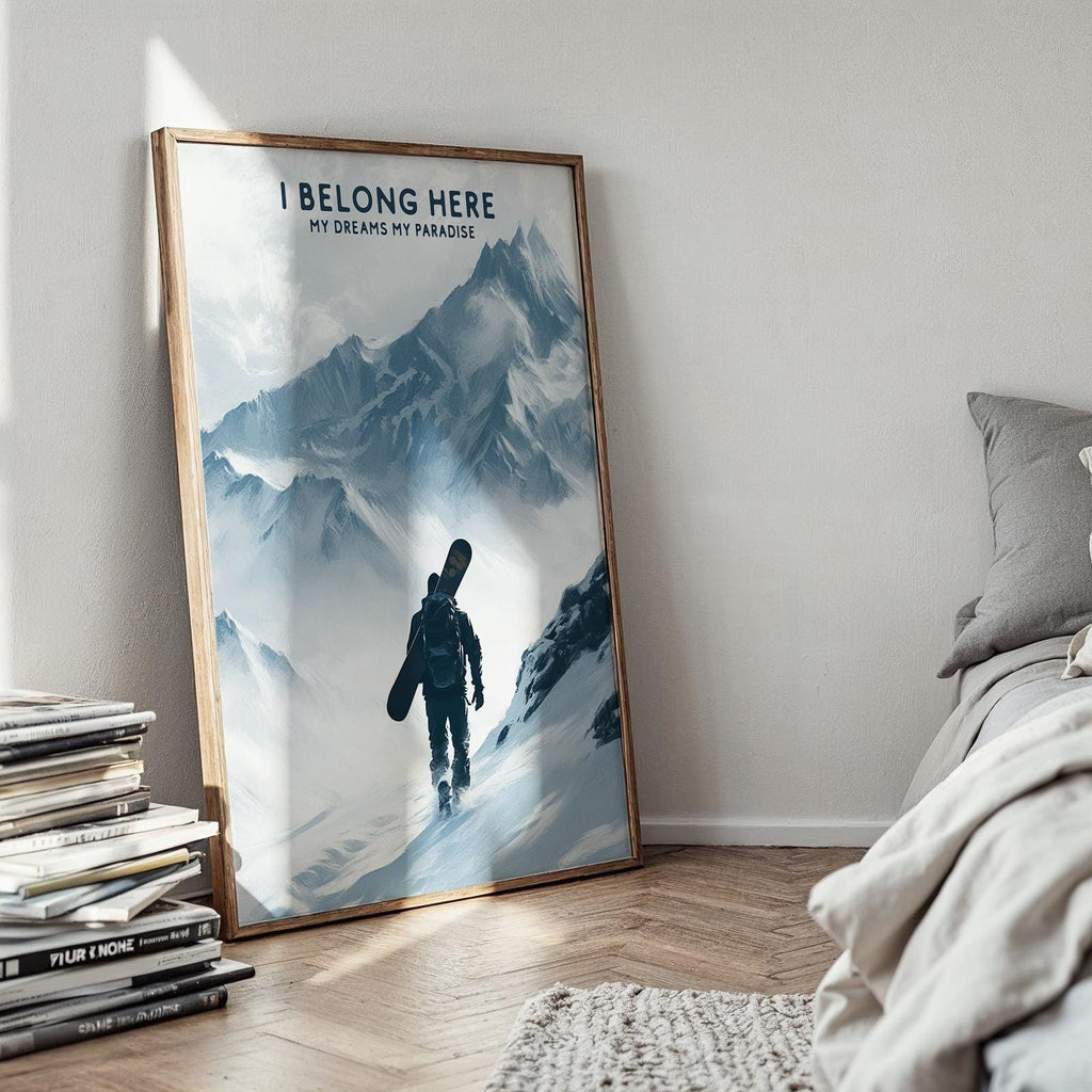 Snowboarder Silhouette Print