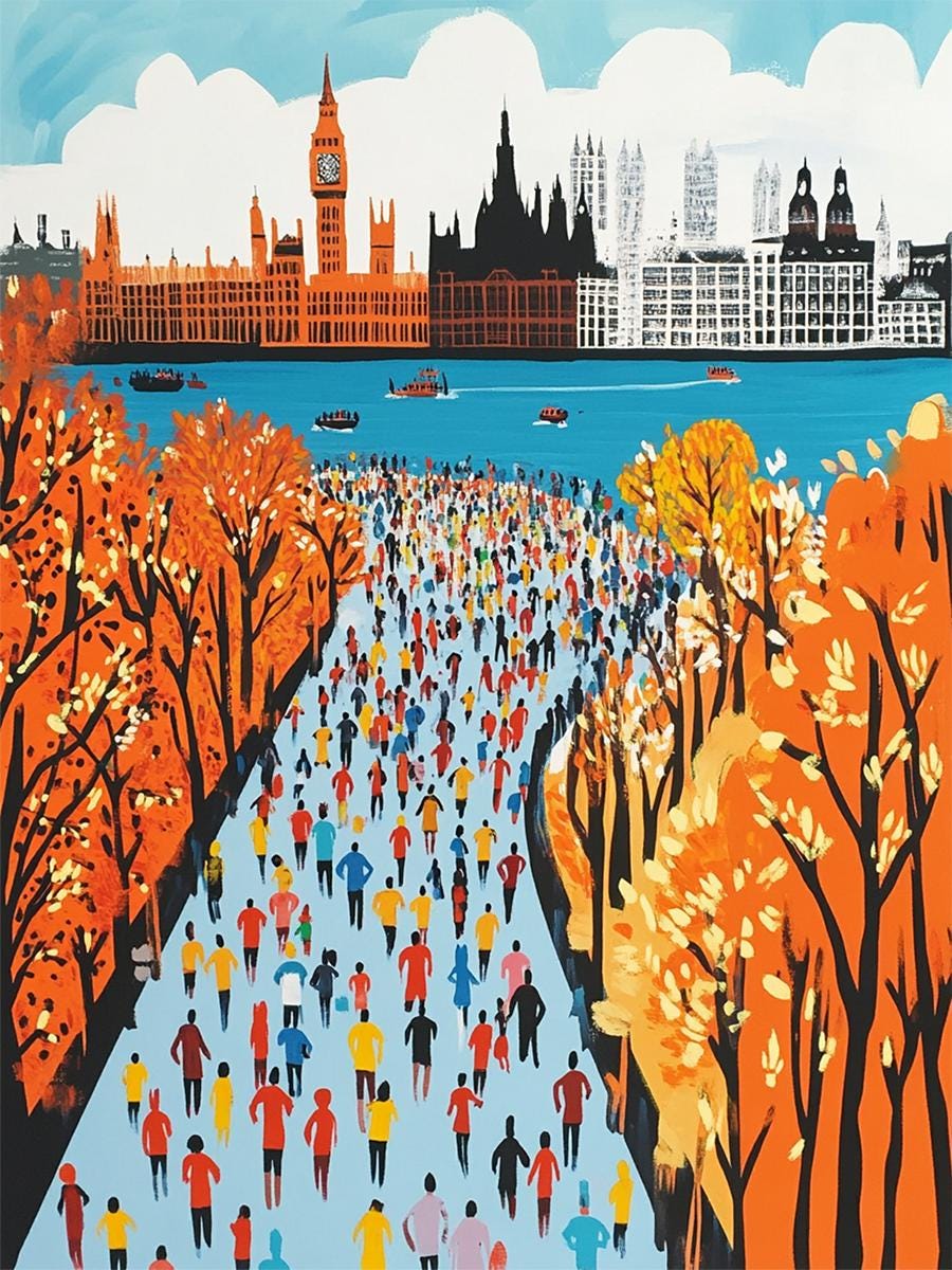 London Marathon Art Print