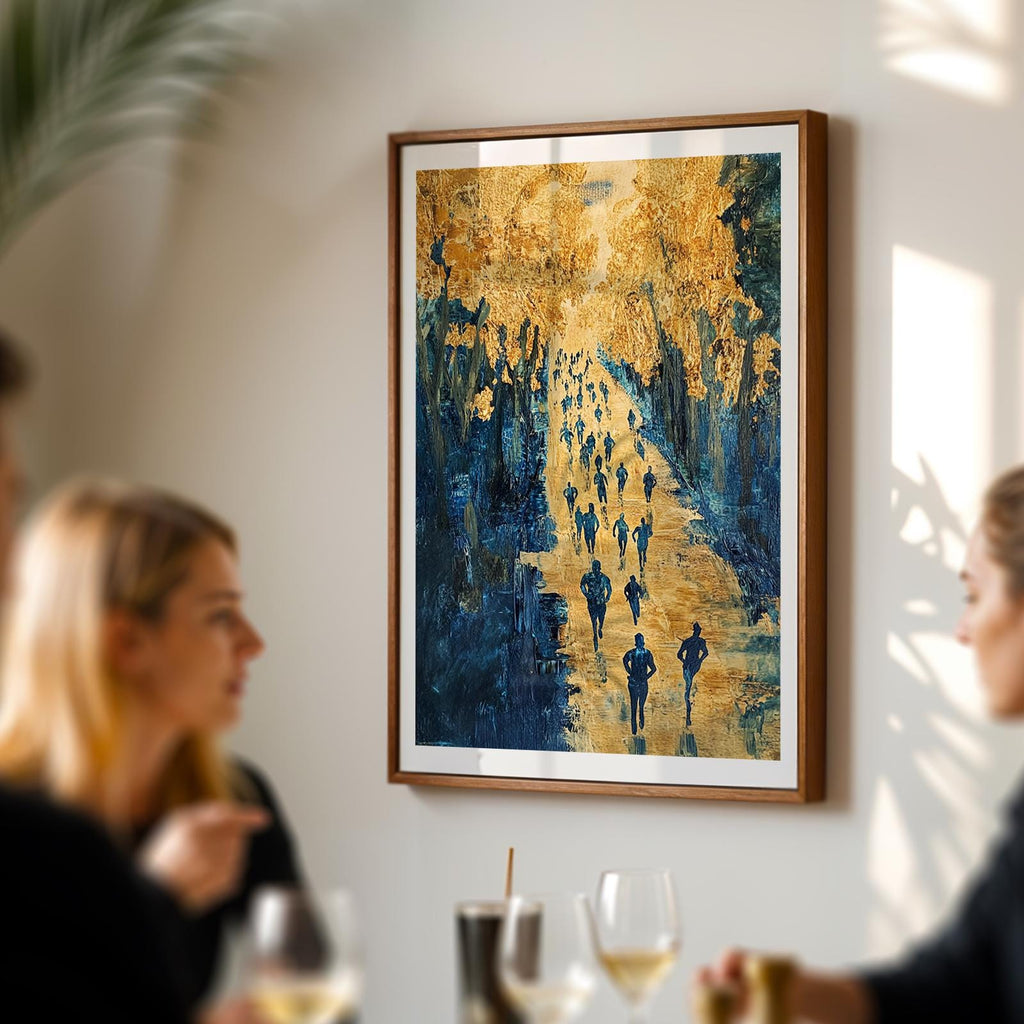 Marathon Runner Art Print