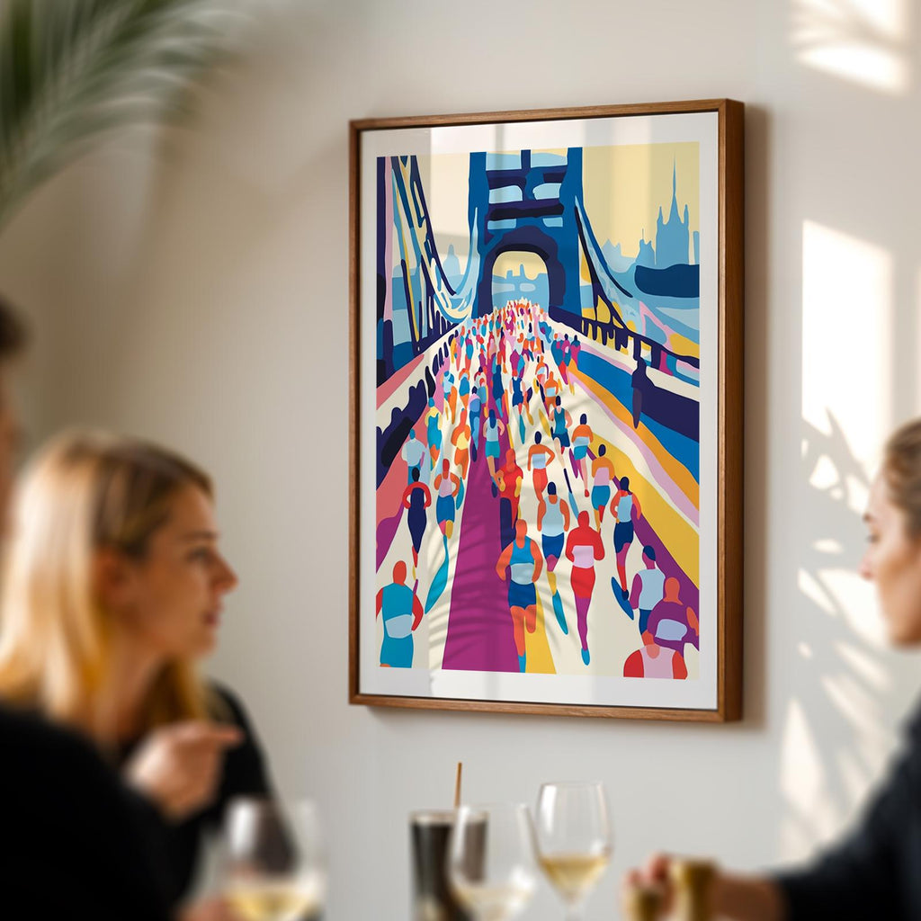 Tower Bridge Marathon Art Print