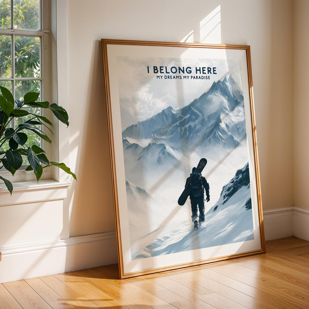 Snowboarder Silhouette Print