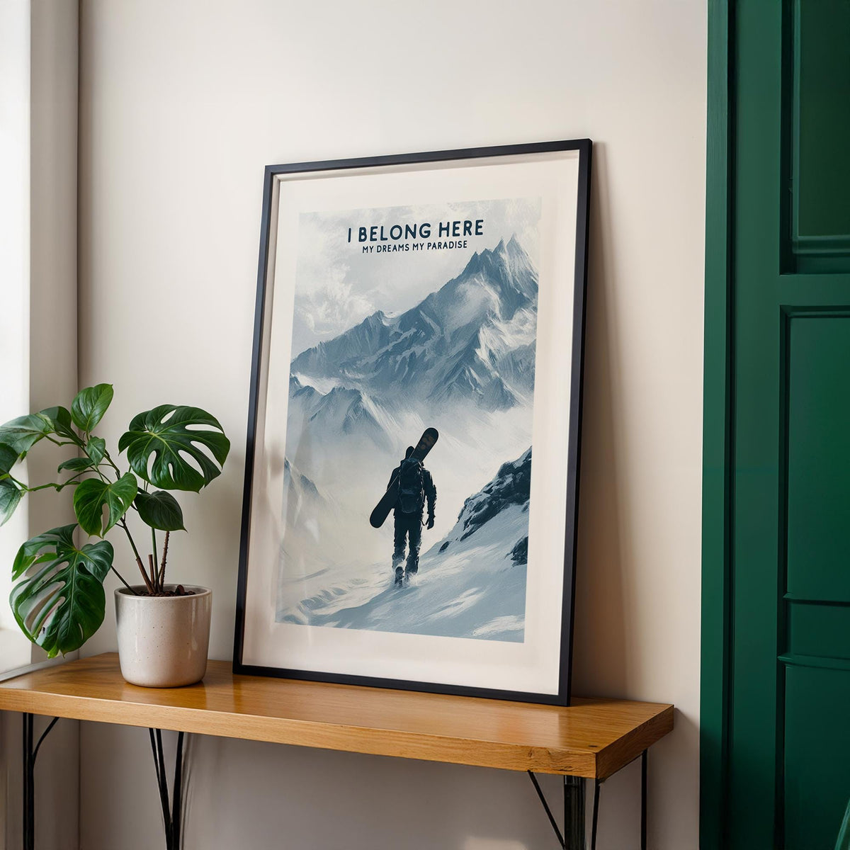 Snowboarder Silhouette Print