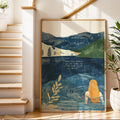 Wild Swimming Print – Reflections in Blue