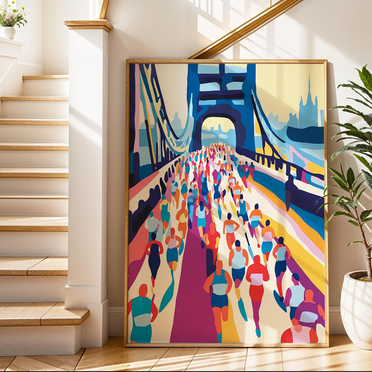 Tower Bridge Marathon Art Print