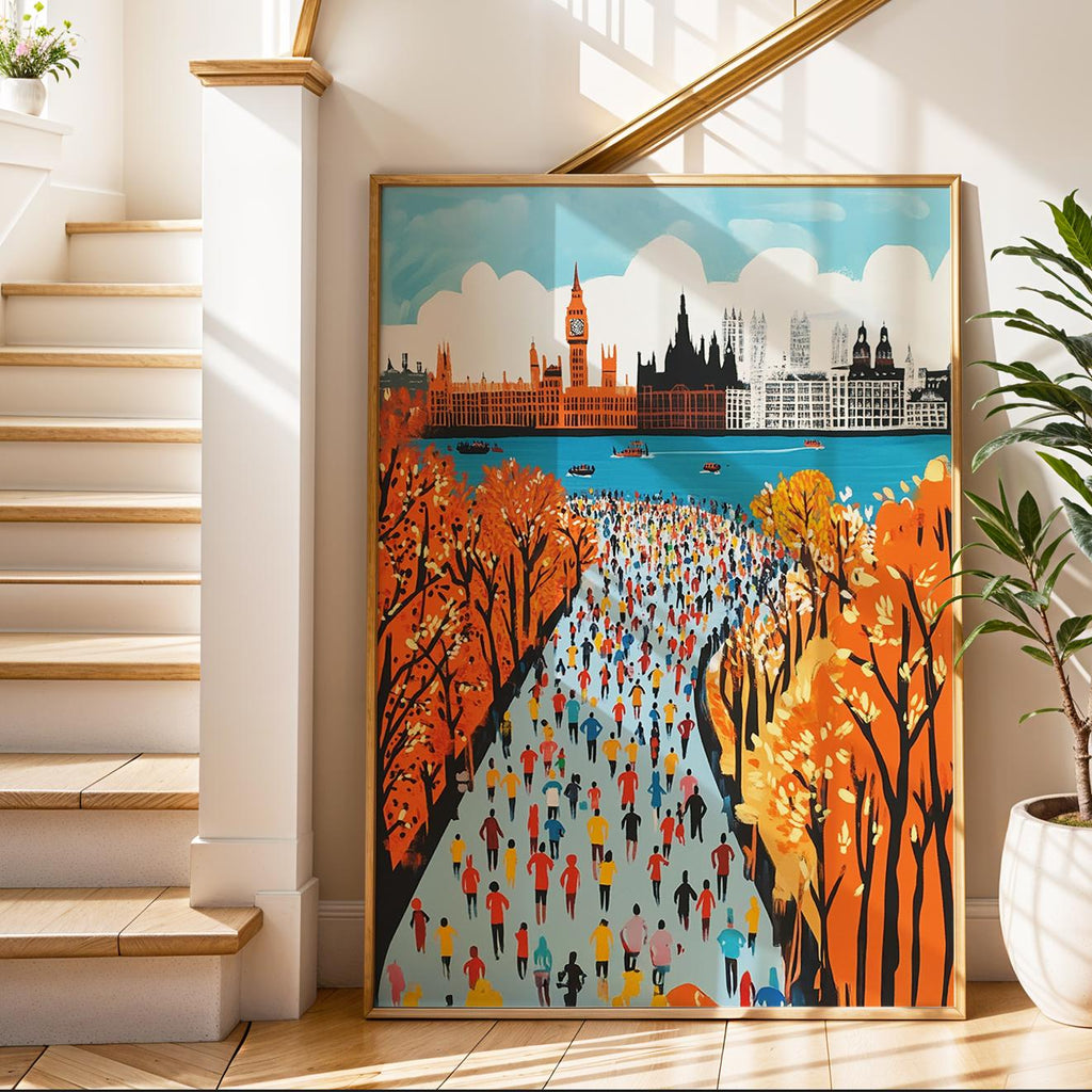 London Marathon Art Print
