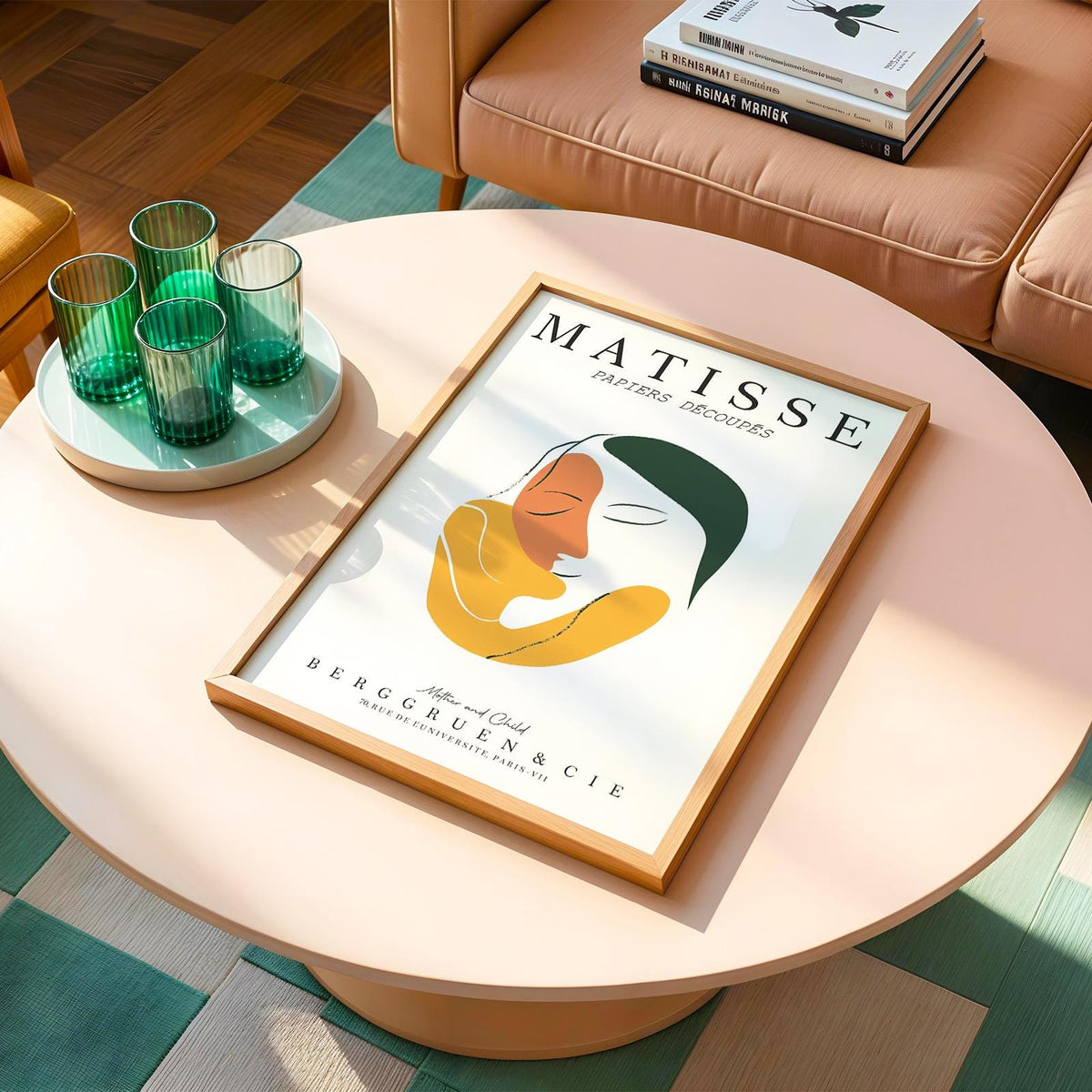 Mother and Child Art Print No. 219 – Matisse Inspired