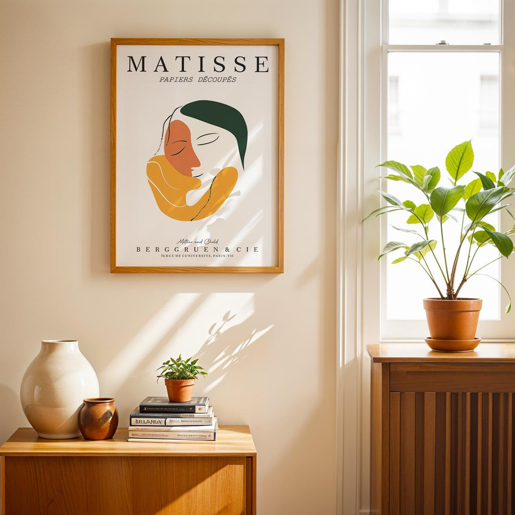 Mother and Child Art Print No. 219 – Matisse Inspired