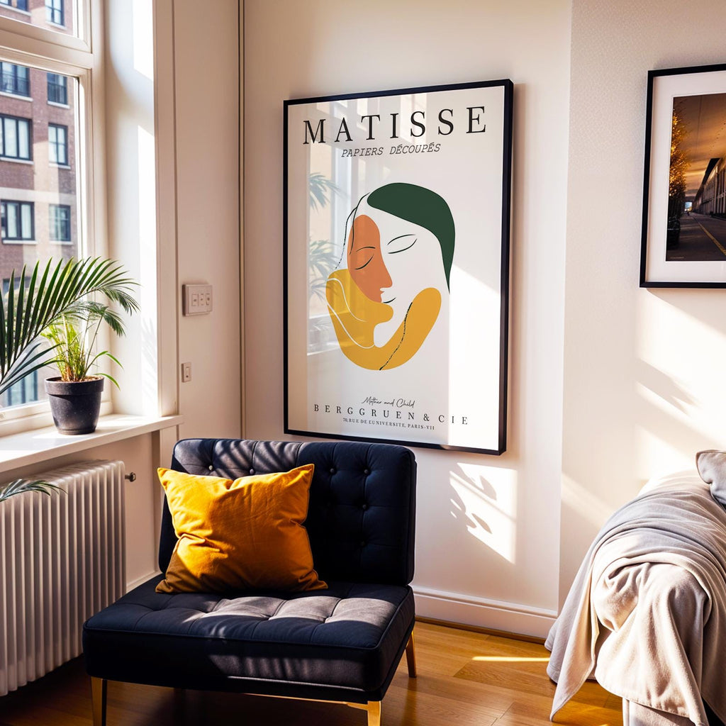 Mother and Child Art Print No. 219 – Matisse Inspired