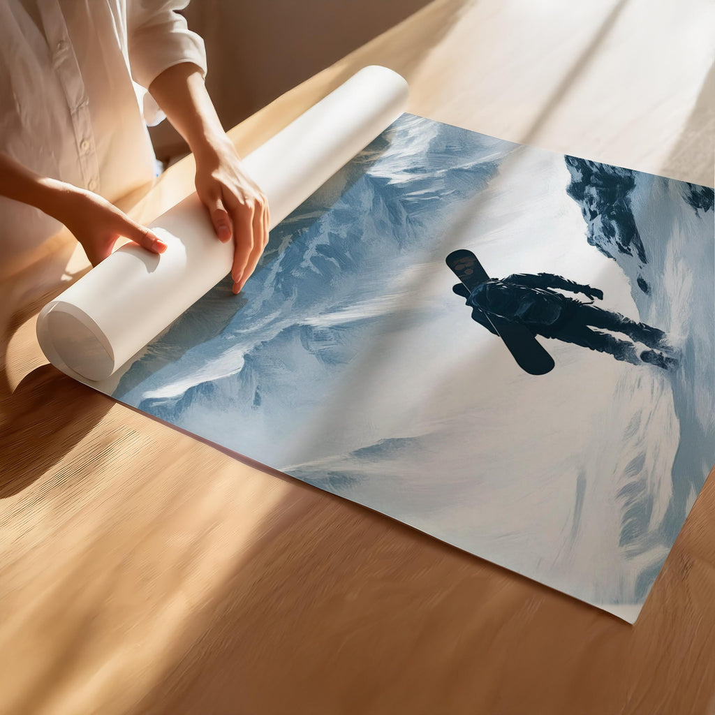 Snowboarder Silhouette Print
