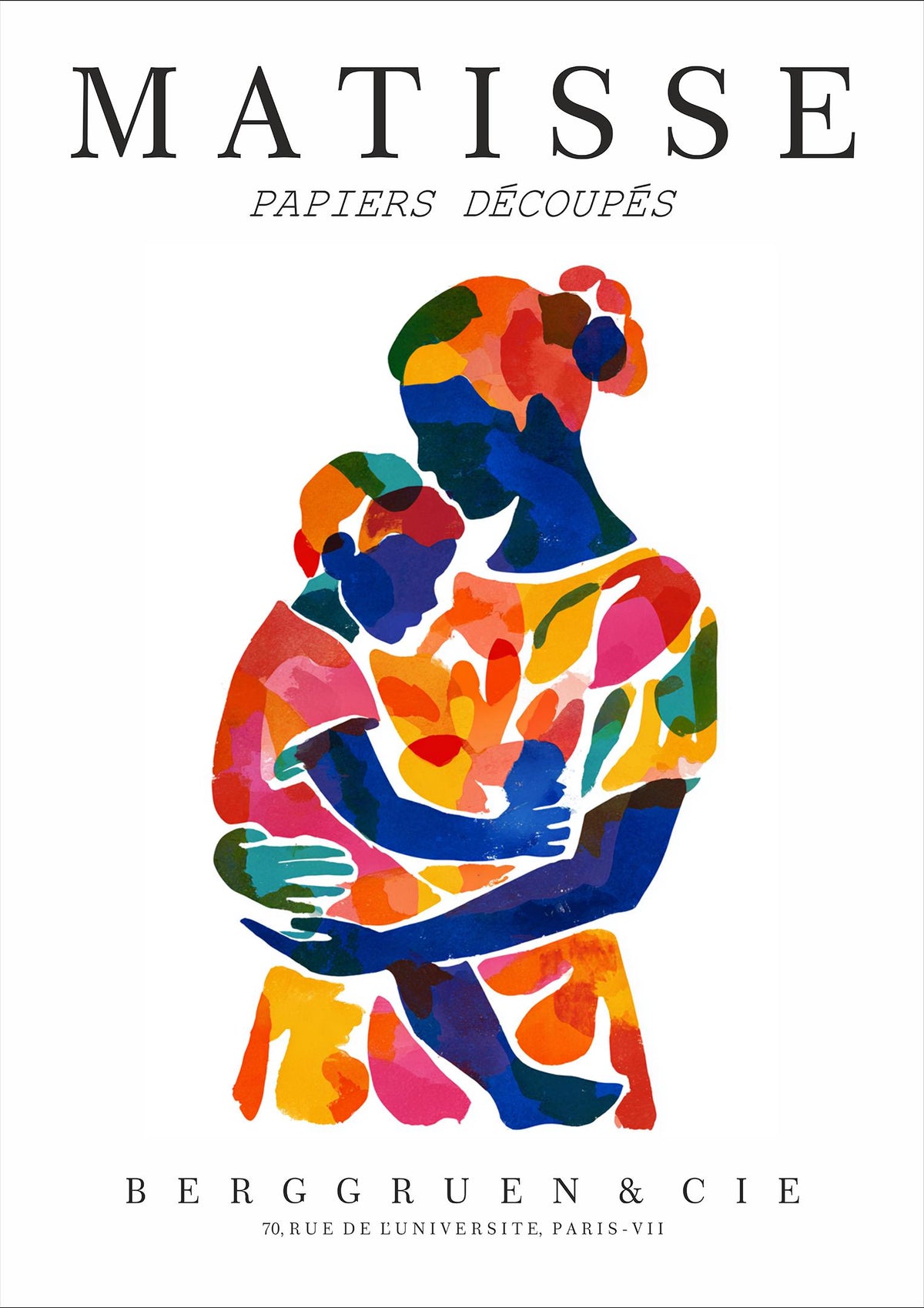 Mother and Child Art Print No. 217 – Matisse Inspired