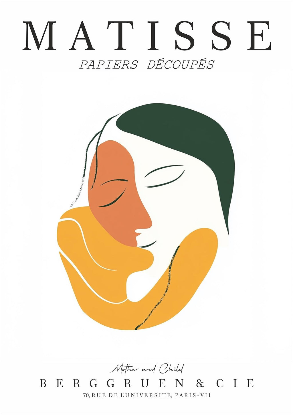 Mother and Child Art Print No. 219 – Matisse Inspired