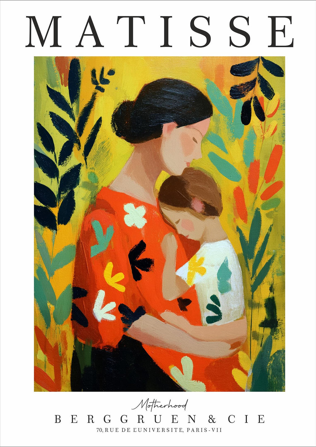 Motherhood Art Print No. 221 – Matisse Inspired
