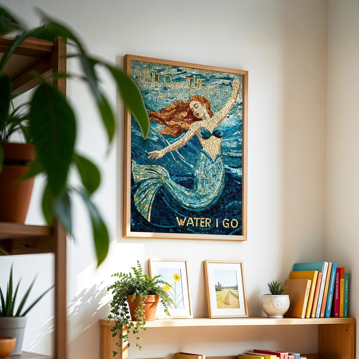 Into The Water I Go – Mermaid Mosaic Print