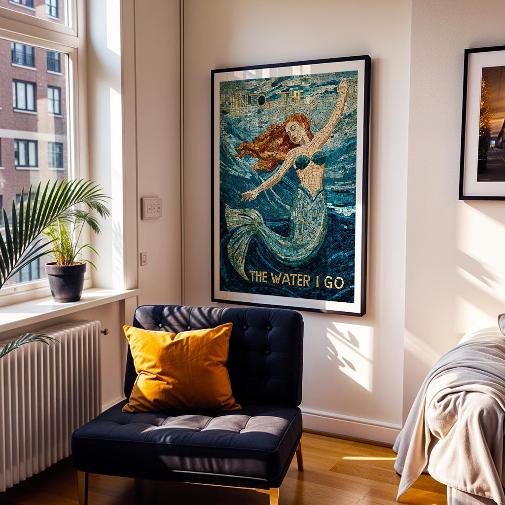 Into The Water I Go – Mermaid Mosaic Print