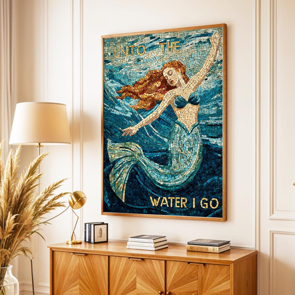 Into The Water I Go – Mermaid Mosaic Print
