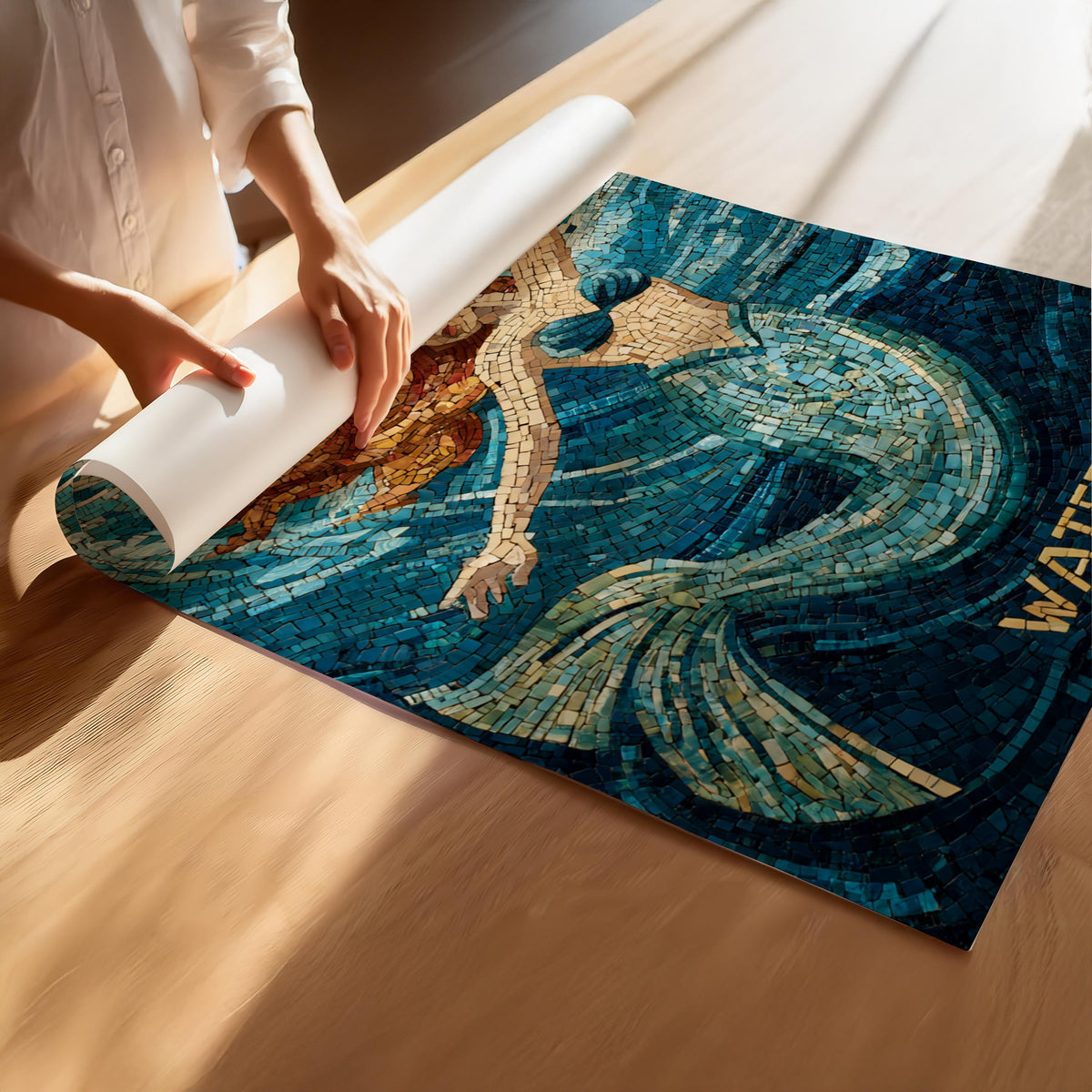 Into The Water I Go – Mermaid Mosaic Print
