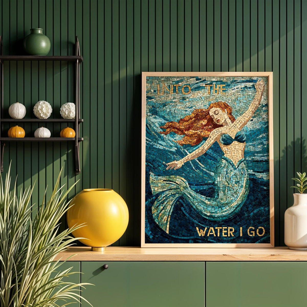 Into The Water I Go – Mermaid Mosaic Print