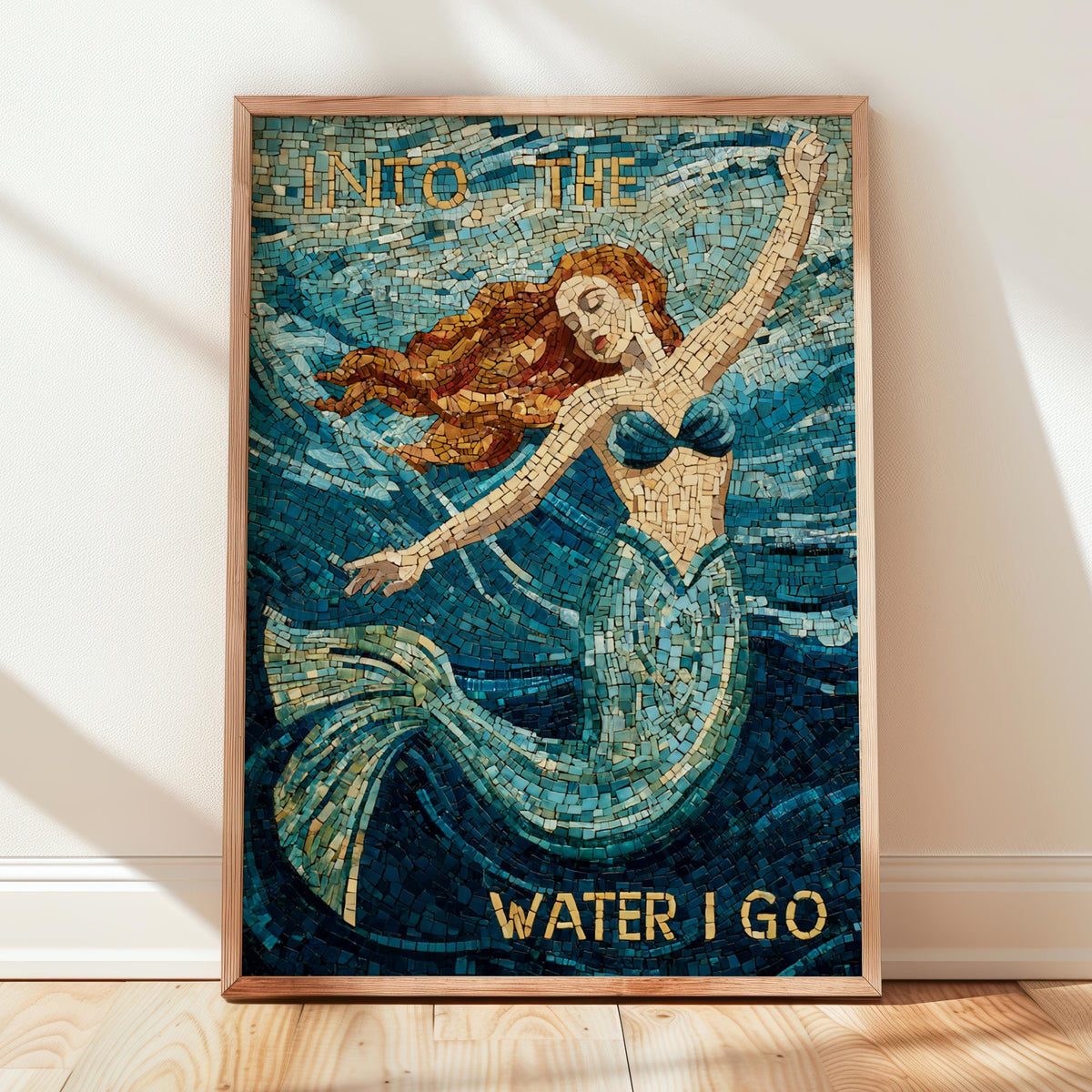 Into The Water I Go – Mermaid Mosaic Print