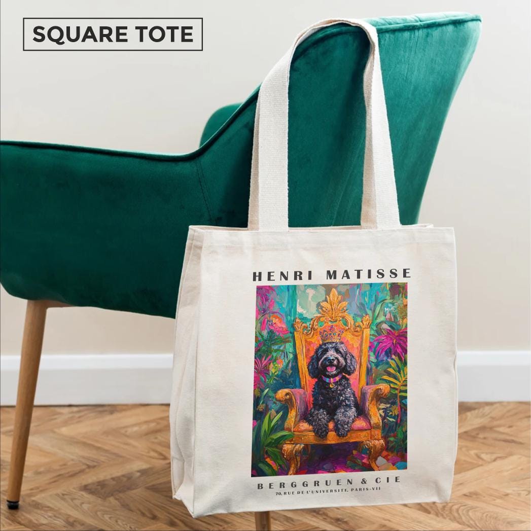 Labradoodle Tote Bag – Matisse-Inspired Dog Art