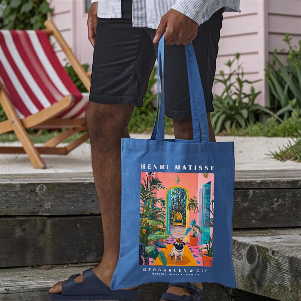 Pug Tote Bag – Matisse-Inspired Dog Art