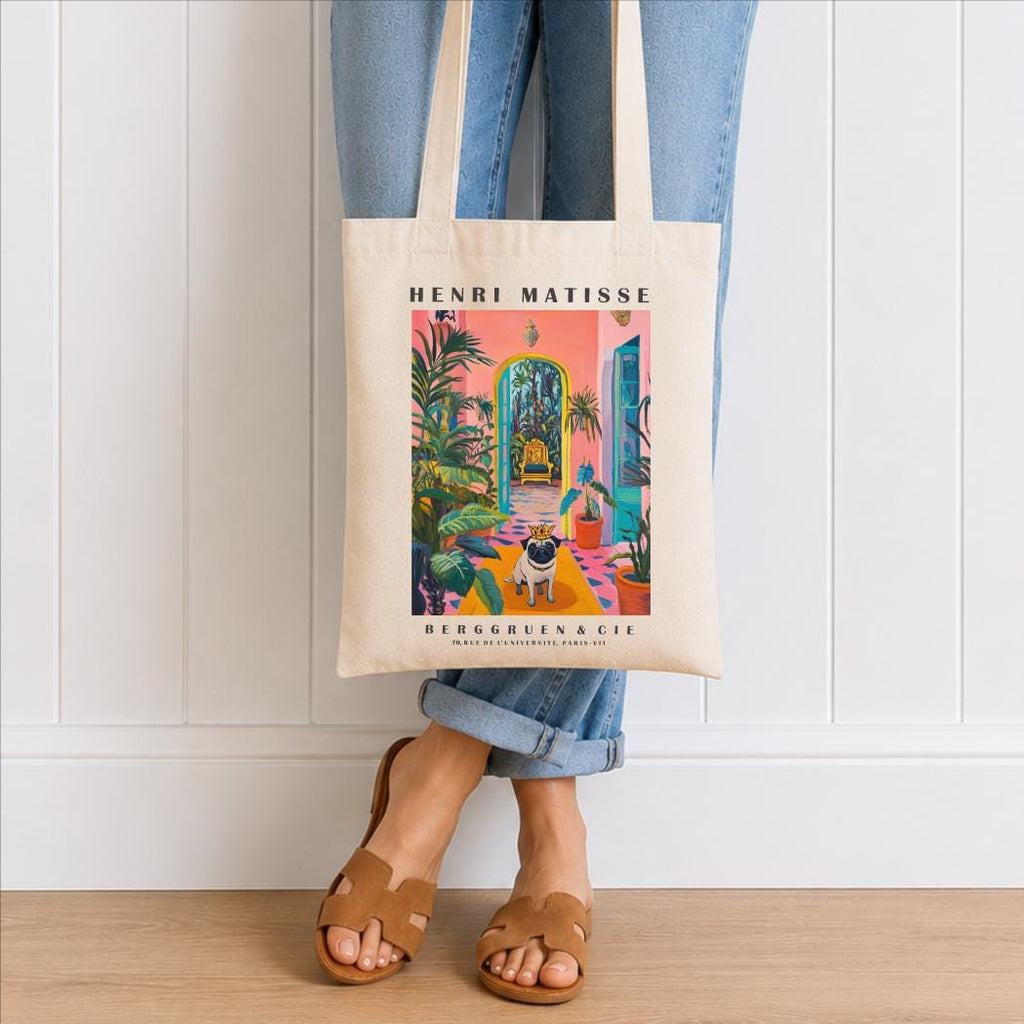 Pug Tote Bag – Matisse-Inspired Dog Art