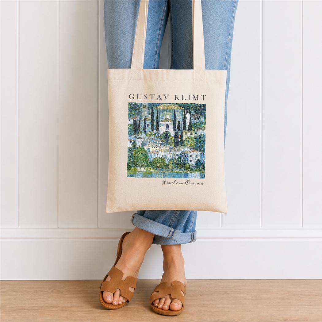 Gustav Klimt Church in Cassone Organic Tote Bag