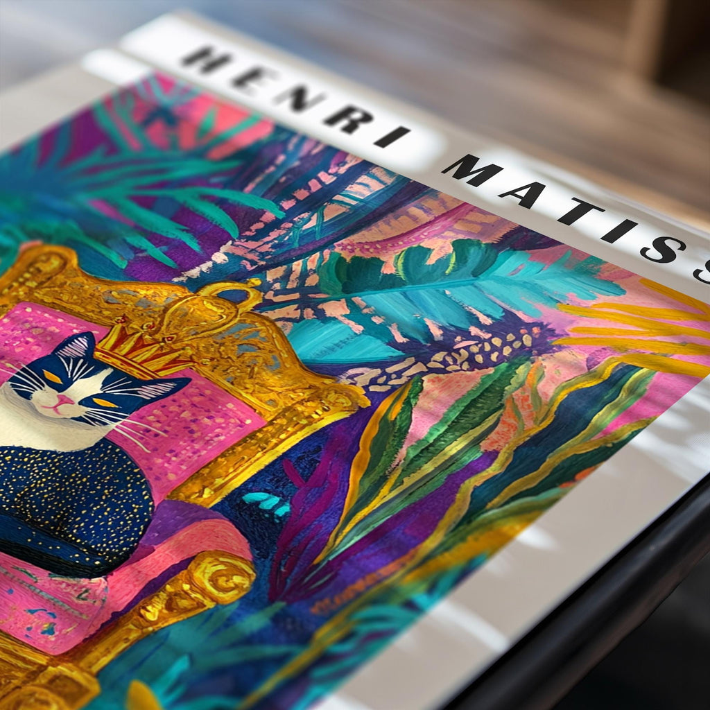 Black Cat Tote Bag – Matisse-Inspired Cat Art