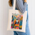 Black and White Cat Tote Bag – Matisse-Inspired Cat Art
