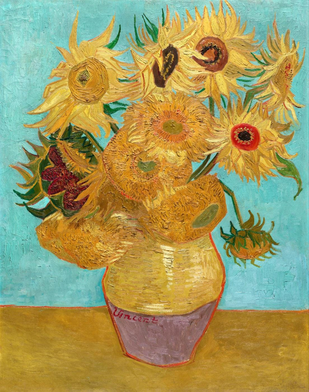 Van Gogh 12 Sunflowers Tote Bag