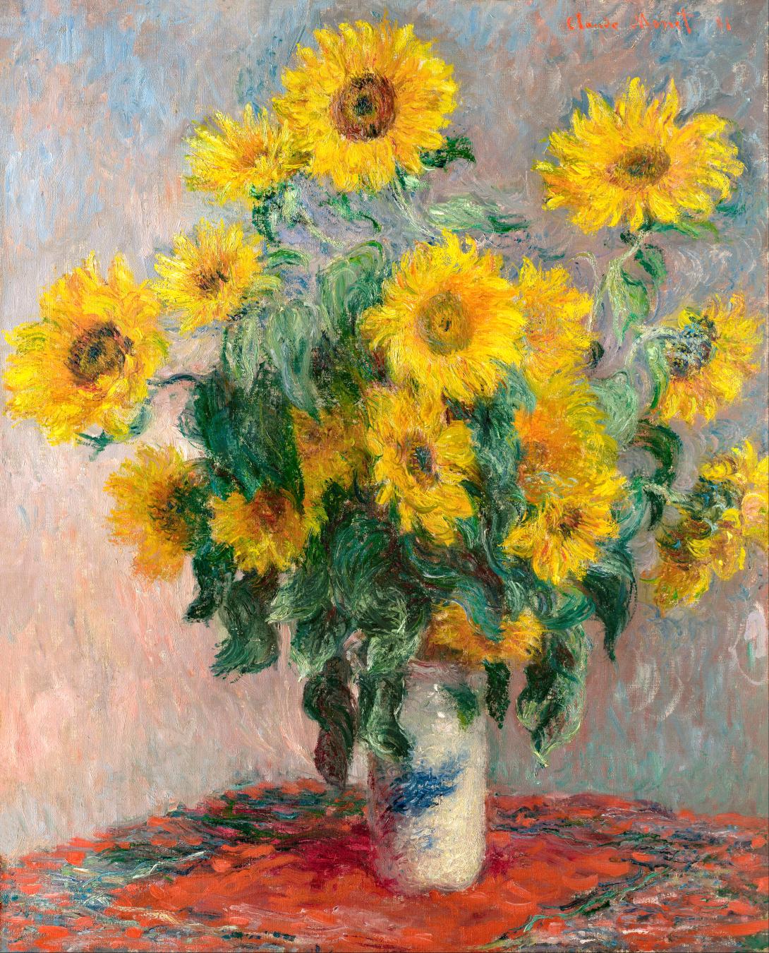 Claude Monet Bouquet of Sunflowers Tote Bag