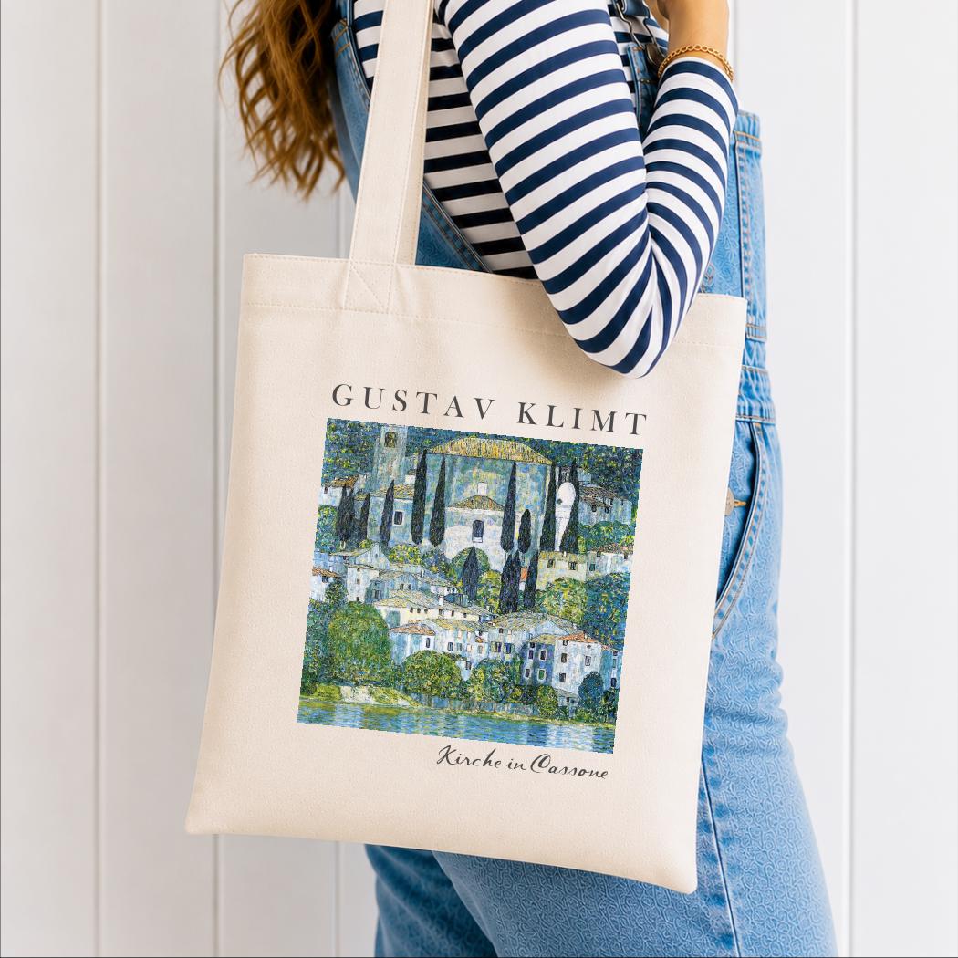 Gustav Klimt Church in Cassone Organic Tote Bag