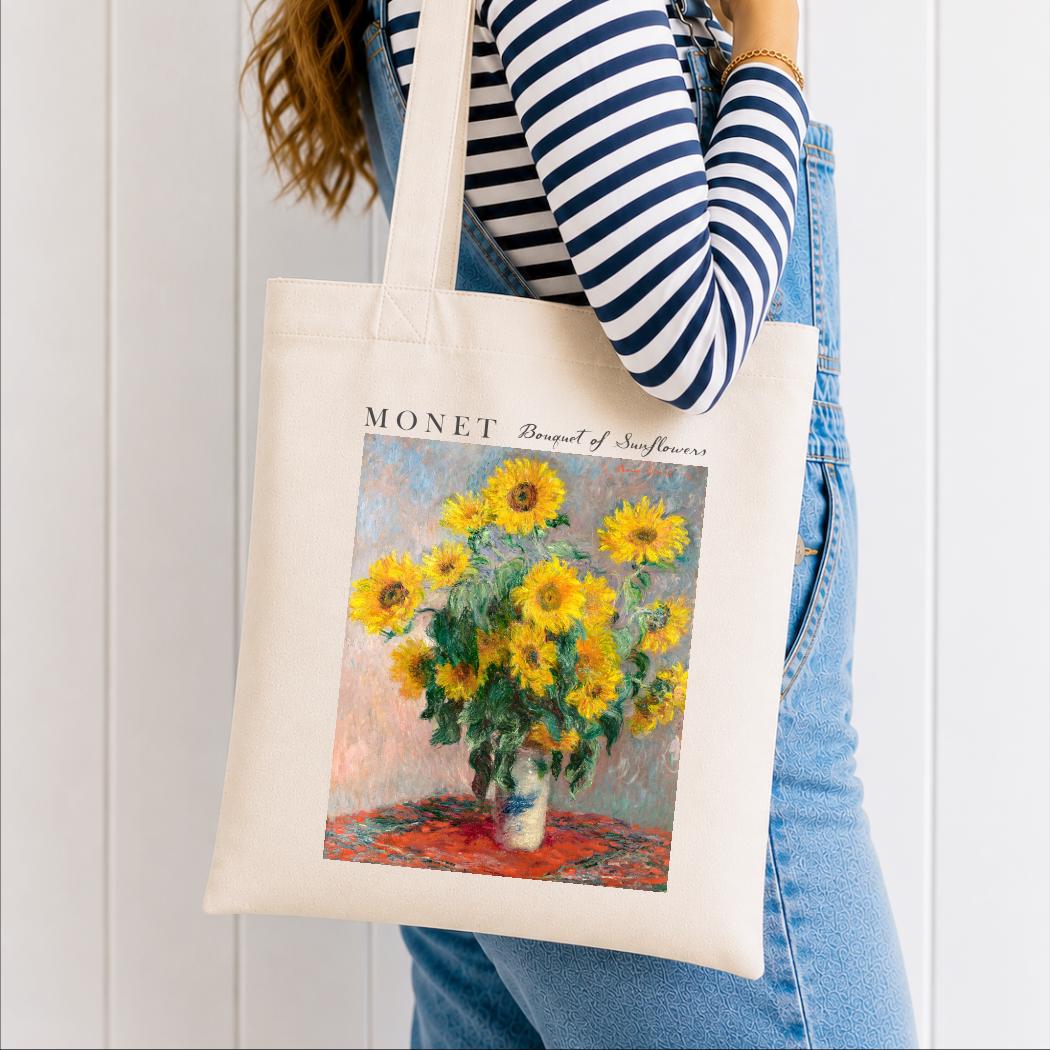 Claude Monet Bouquet of Sunflowers Tote Bag