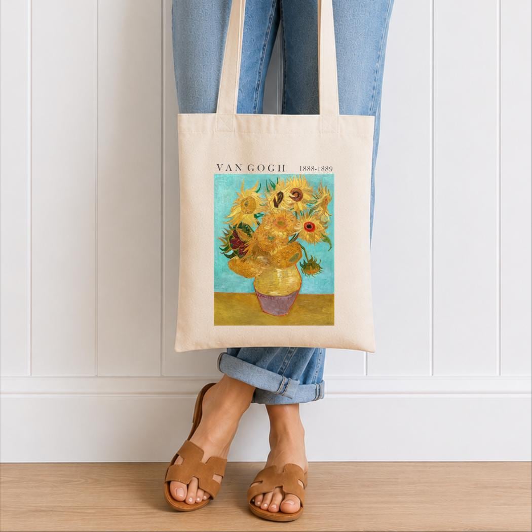Van Gogh 12 Sunflowers Tote Bag
