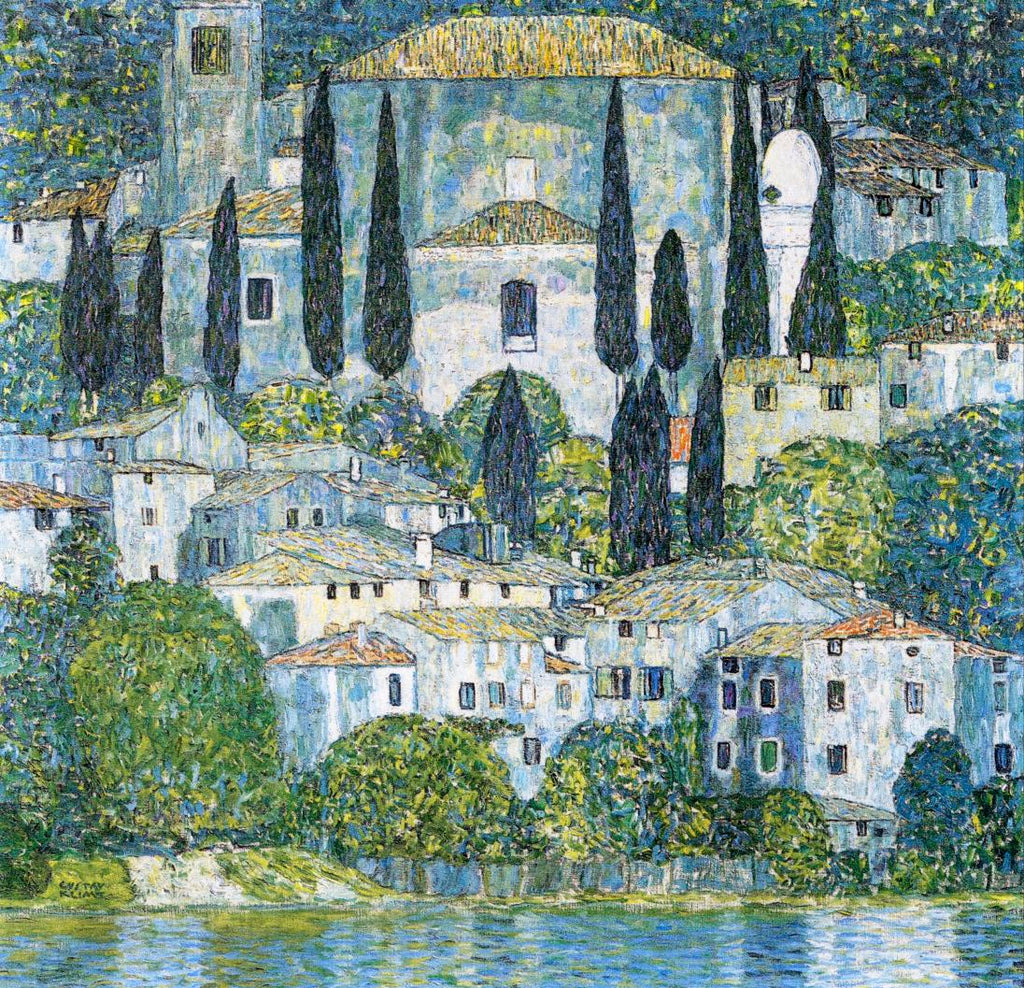 Gustav Klimt Church in Cassone Organic Tote Bag