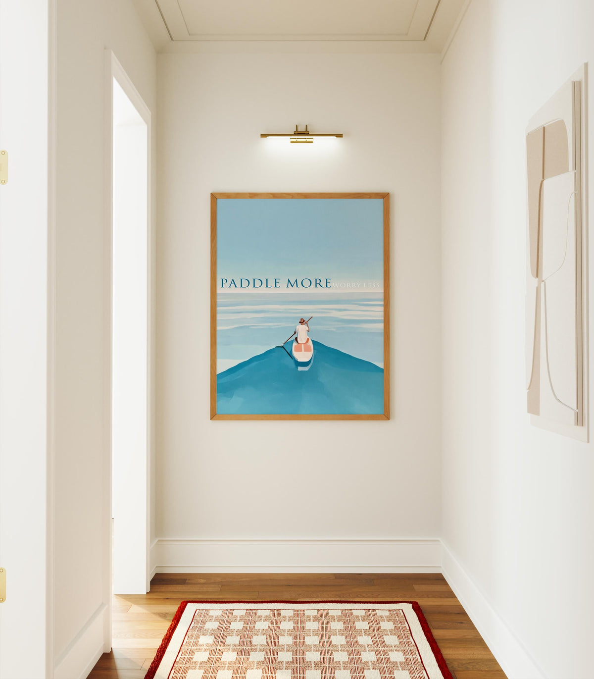 Paddle More Worry Less – Paddleboarding Print