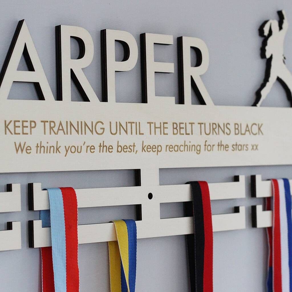 Karate Personalised Medal Hanger - view 2