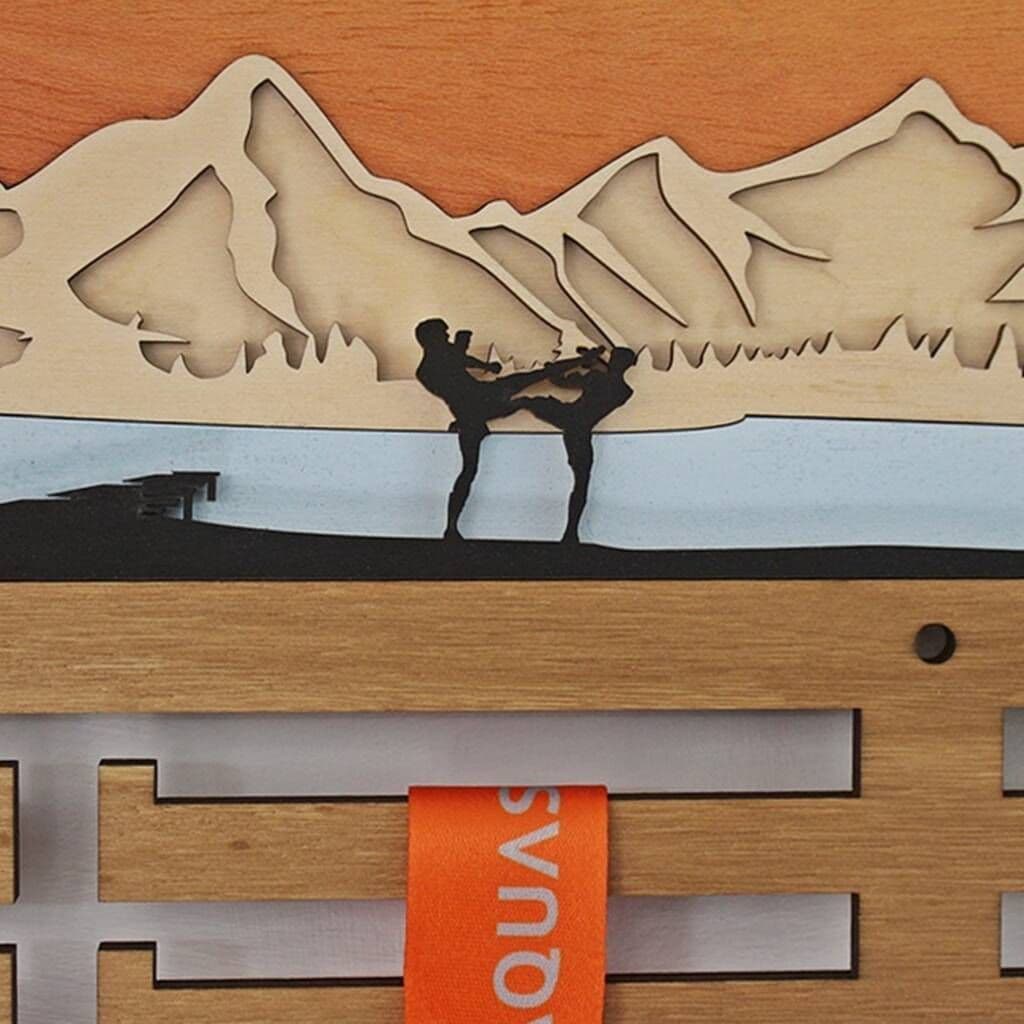 Kickboxing 3D Medal Hanger - view 3