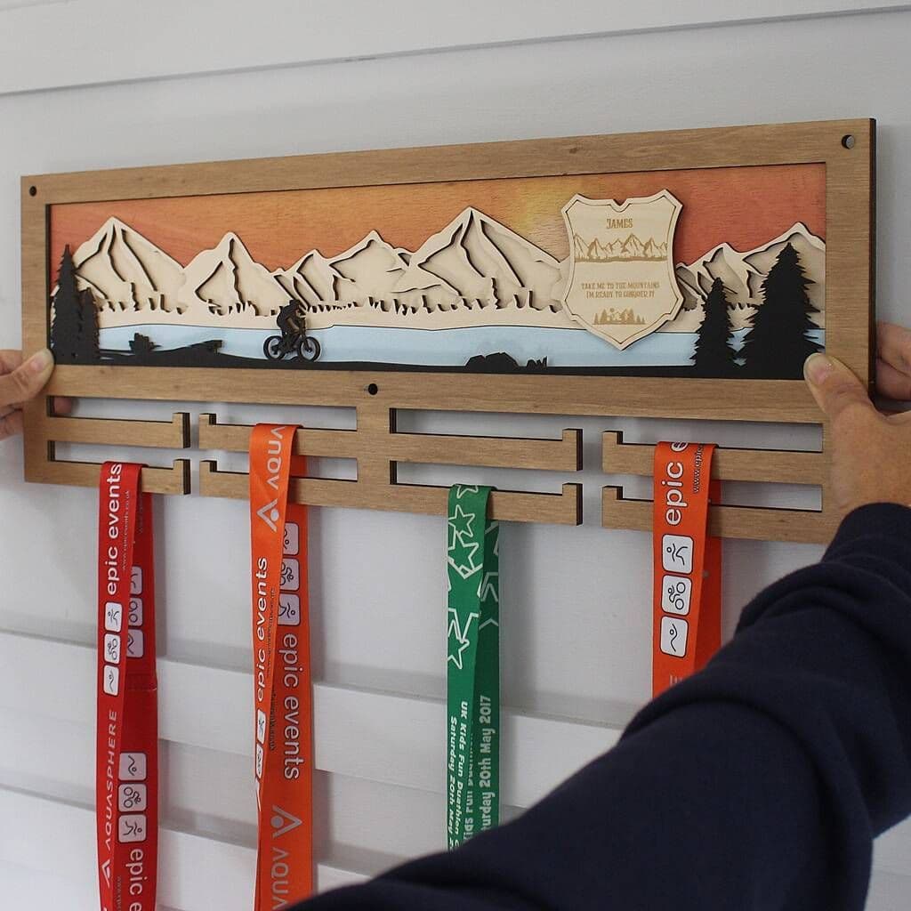 Mountain Bikers 3D Medal Hanger