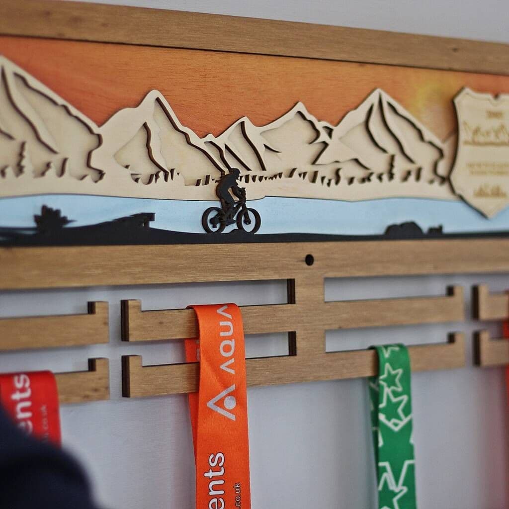 Mountain Bikers 3D Medal Hanger - view 4