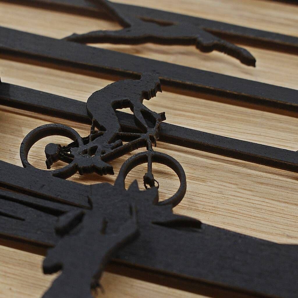 Mountain Bikers 3D Medal Hanger - view 5