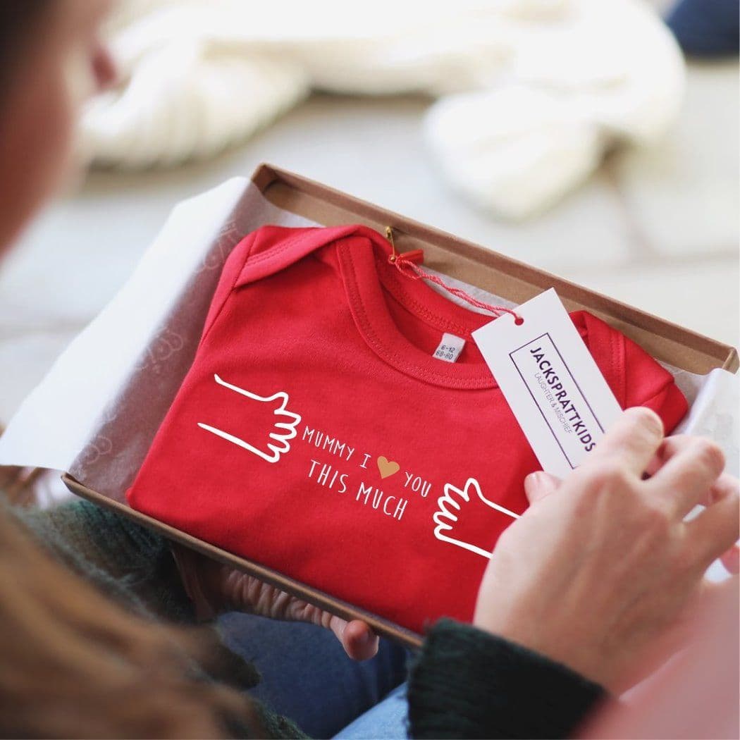 'Mummy I Love You This Much' Baby Vest - view 4