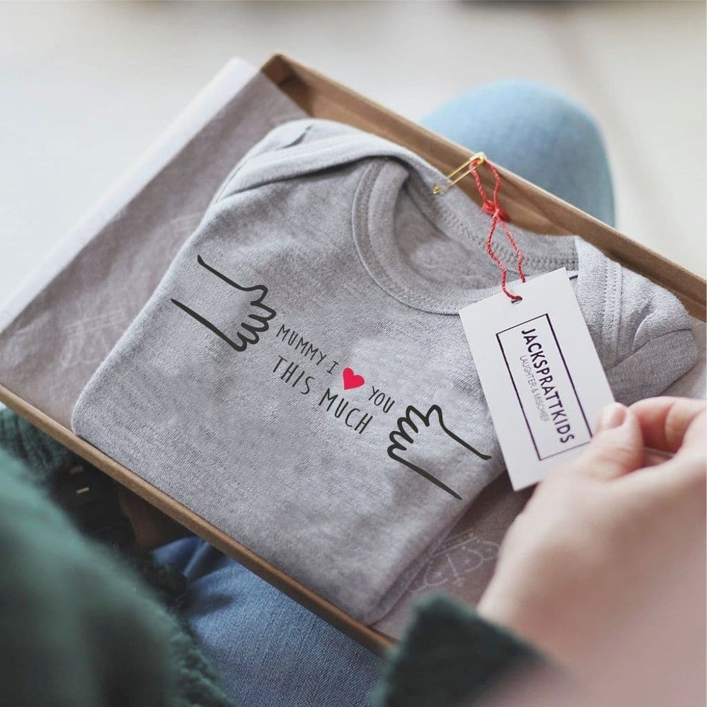 'Mummy I Love You This Much' Baby Vest - view 5