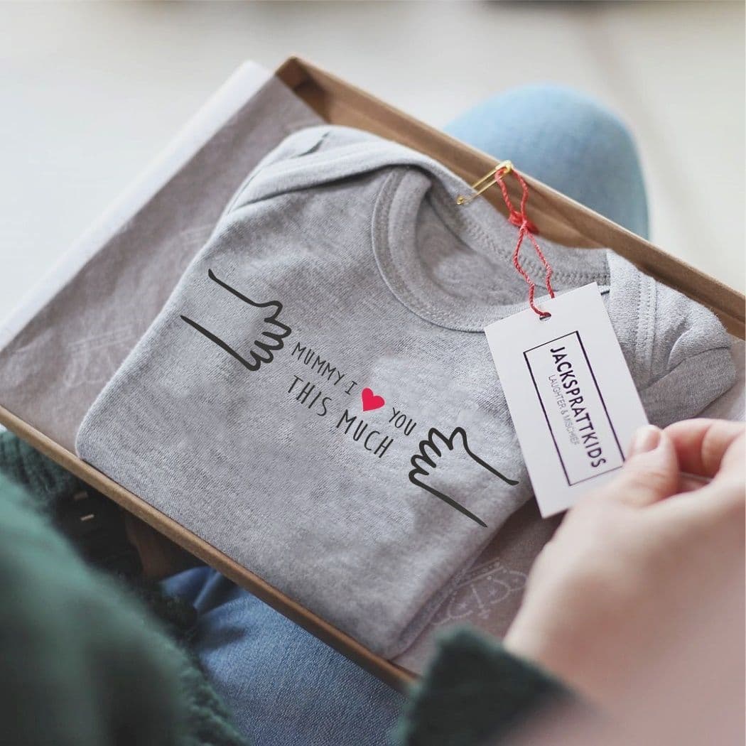 'Mummy I Love You This Much' Baby Vest - view 5
