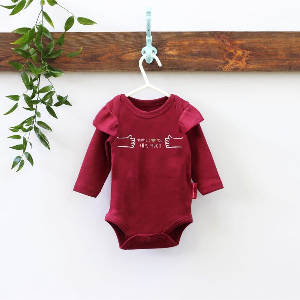'Mummy I Love You This Much' Baby Vest - view 7