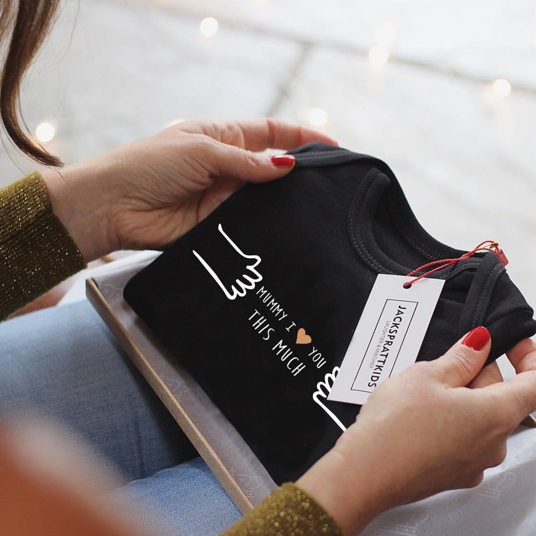 'Mummy I Love You This Much' Baby Vest - view 9