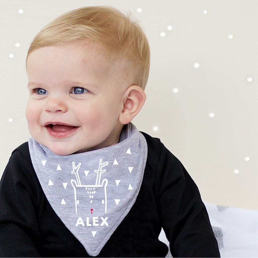 Nordic Deer Christmas Bandana Bib - view 2