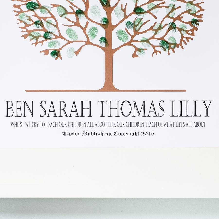 Personalised Fingerprint Family Tree